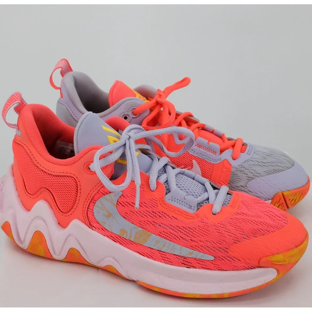 Nike Giannis Immortality 2 GS Basketball Sneakers Coral Violet Youth 4.5Y